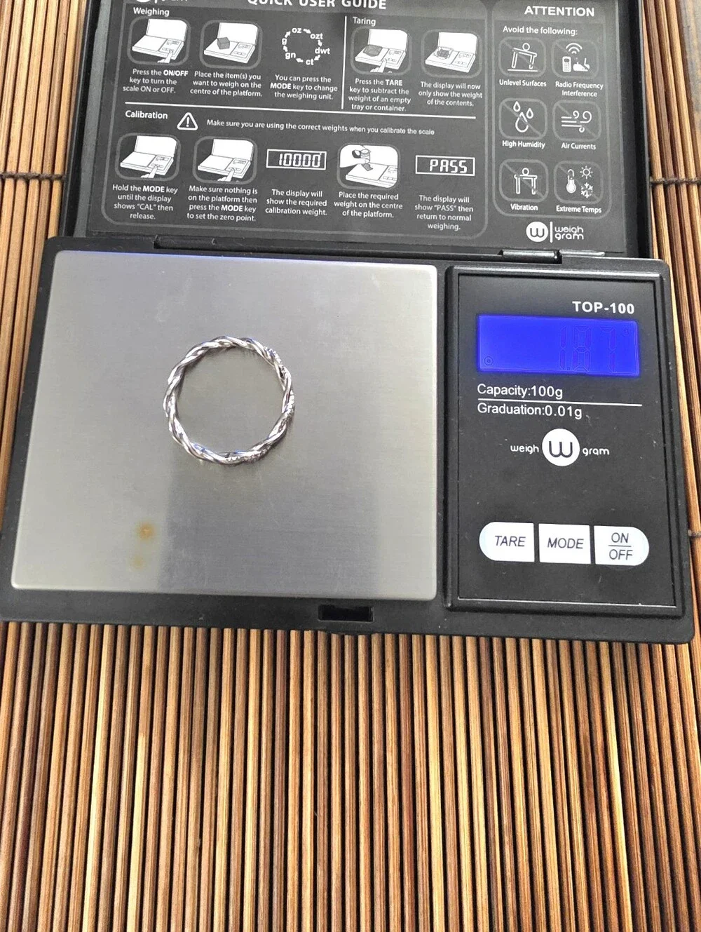 925 Silver CZ Twist Band Ring (Vintage)